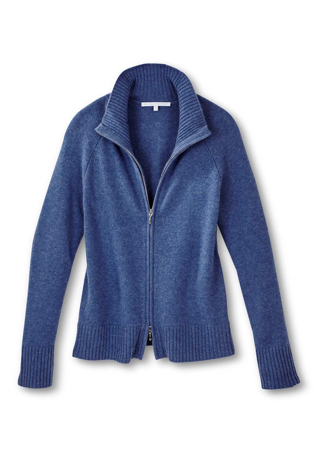 Women's Cashmere Zip Front Cardigan Sweater