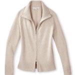 Women's Cashmere Zip Front Cardigan Sweater