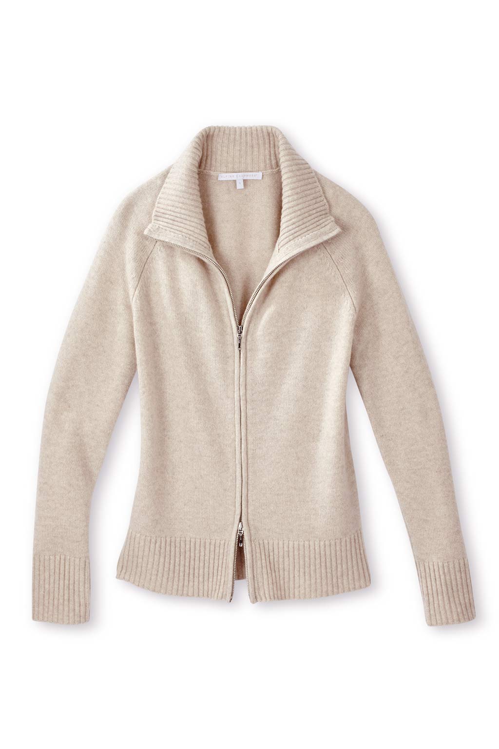 Women's Cashmere Zip Front Cardigan Sweater