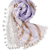 Alpine Cashmere Fairy Tales Printed Dupatta in Lavender