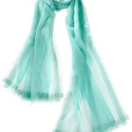 Alpine Cashmere Featherweight Finezza Scarf in Spa Blue