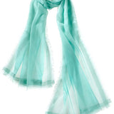 Alpine Cashmere Featherweight Finezza Scarf in Spa Blue