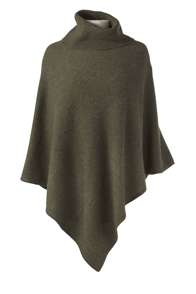 Women's Turtleneck Cashmere Poncho